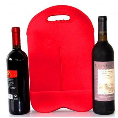 عمده فروشی عالی طراحی سفارشی آرم Neoprene بطری کیسه برای دو بطری و صادرات پایدار قابل بازیافت، کیف شراب استفاده می شود