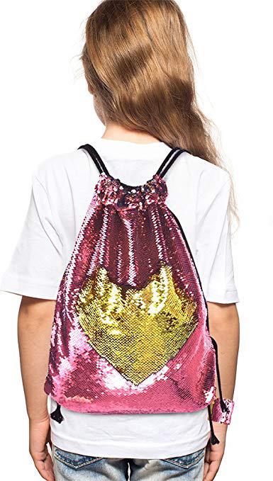 Sequins Mermaid Drawstring Bag