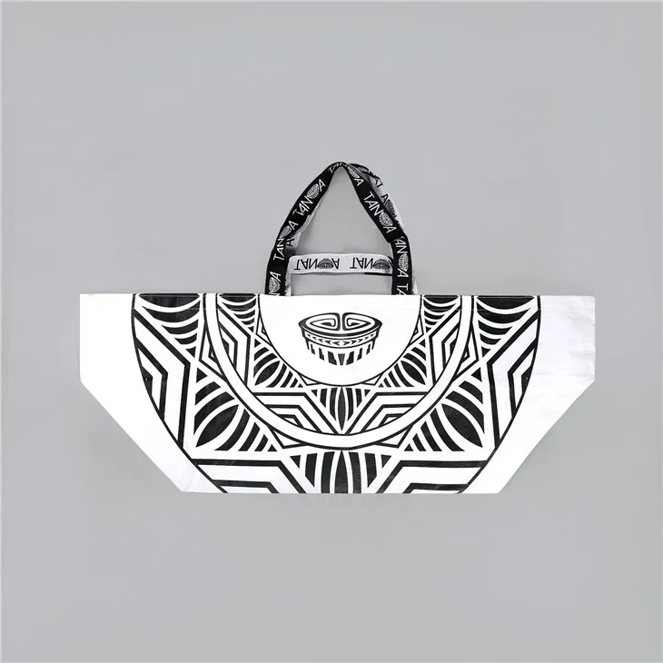 کیف دستی بافته شده Pp با دسته لمینت خرید کیف Pp بافته شده به سبک Ikea کیف غیر بافته با کیفیت بالا